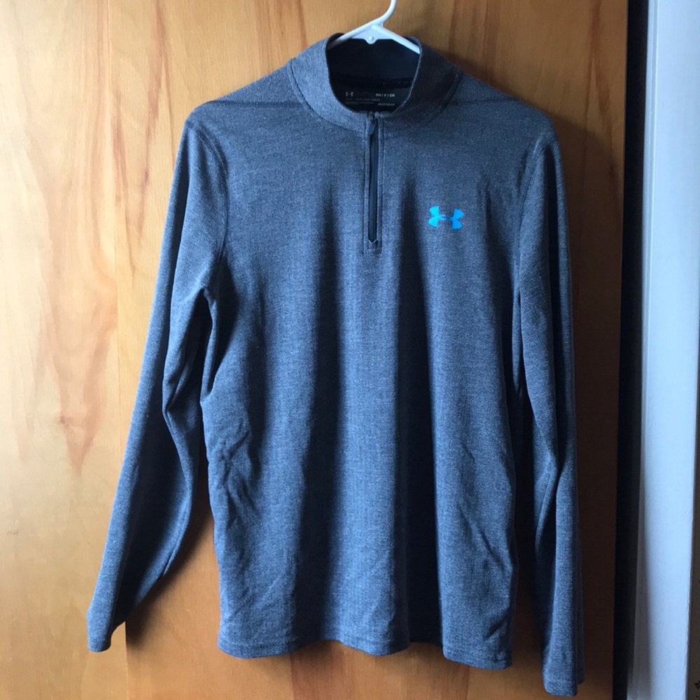 Grey Under Armour Long Sleeve Three-Quarter Zip